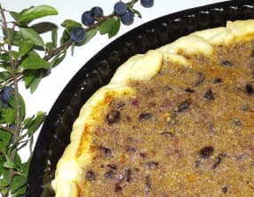 Tarte noisettine aux prunelles