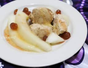 Glace au melon et dulce de leche