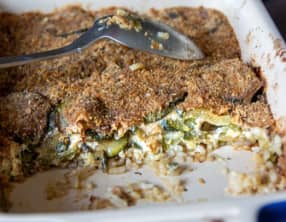 Gratin de courgettes au riz