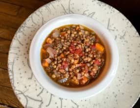 Soupe de lentilles à la grecque