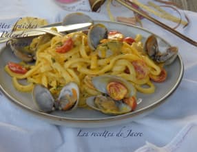 Pâtes fraîches aux palourdes et coques