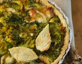 Tarte au fromage de chèvre et brocoli