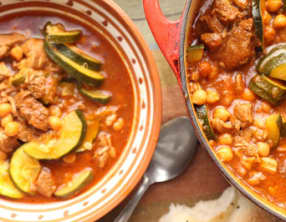 Agneau aux courgettes et pois chiches