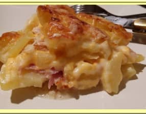 Gratin de Pommes de Terre à la Pancetta et Cheddar
