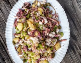 Salade de petits poulpes