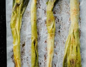 Poireaux rôtis au four