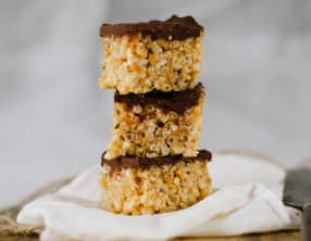 Barres chocolatées cacahuète et riz soufflé
