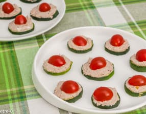 Courgettes apéro, mousse de sardine