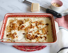 Gratin de fenouil, sauce au gorgonzola