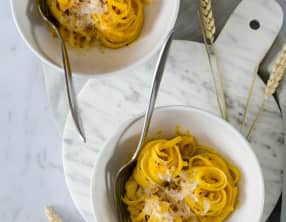Linguine à la crème de courge potimarron