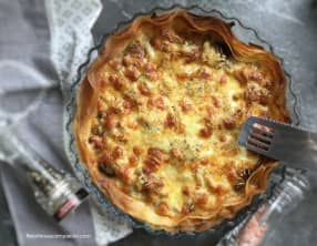 Tarte croustillante champignons mozzarella