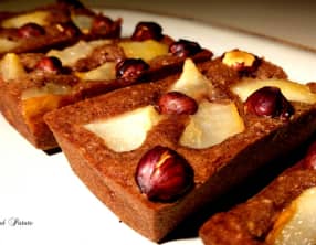 Financier poire et noisette