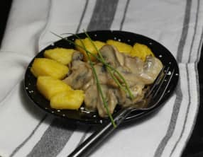 Galettes de semoule aux champignons