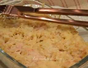 Gratin de coquillettes au jambon