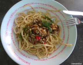 Pâtes aux sardines, anchois et citron confit
