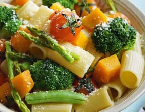 Jardinière de légumes et pâtes