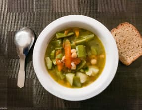 Soupe de pois chiches comme un pistou