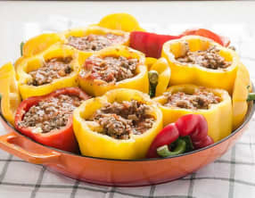 Poivrons farcis avec poulet au cookeo