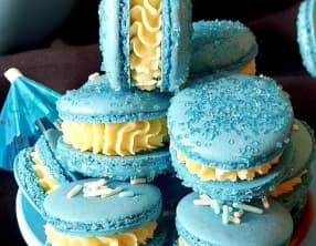 Macaron à la ganache chocolat blanc et citron