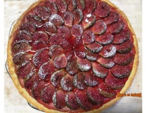 Tarte aux figues cuites à la crème pâtissière