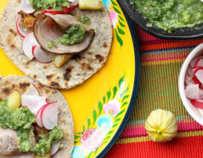 Tacos au sarrasin et à l'andouille de Guémené