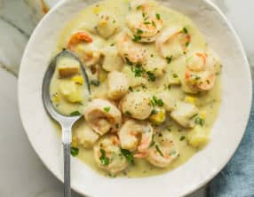 Fruits de mer à la crème