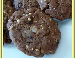 Cookies aux pralins et pépites de chocolat