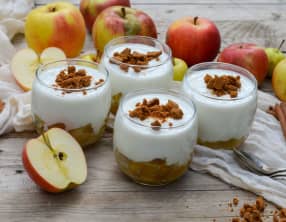 Fromage blanc aux pommes caramélisées