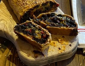 Strudel aux feuilles de poirée et fromage bleu d’Auvergne