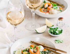 Cabillaud et crevettes au lait de coco