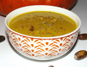 Soupe de courge aux glands