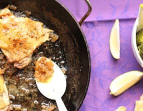 Hauts de cuisses de poulet au citron confit