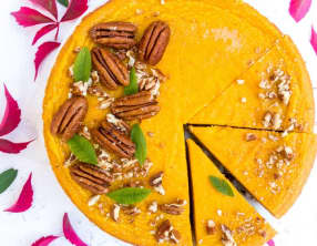 Cheesecake vegan potiron et gingembre