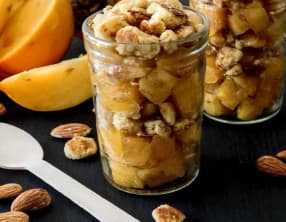 Crumble de Kaki au miel et à la vanille