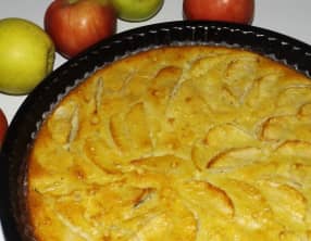 Tarte aux pommes et aux amandes sans pâte