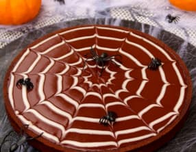 Tarte toile d'araignée au chocolat