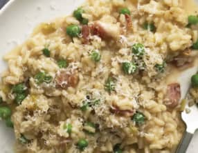 Risotto aux petits pois crèmeux