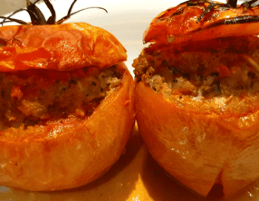 Tomates farcies aux merguez