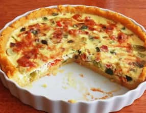 Quiche poireaux et tomates