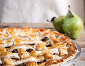Tourte poire, chocolat et noix de pécan
