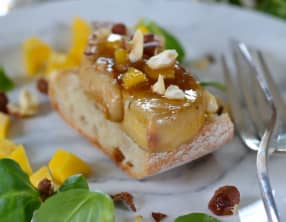 Escalope de foie gras poêlé et chutney de mangue