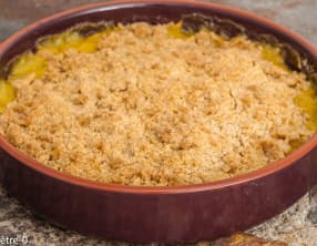 Crumble aux poires et au lemon curd