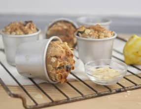 Muffins citron, amande et cerises amarena