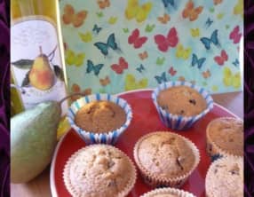 Muffins poire-chocolat