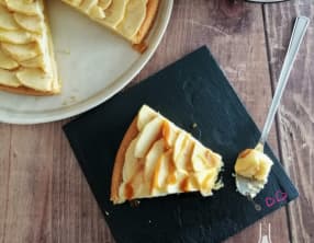 Tarte aux pommes sur sablé breton