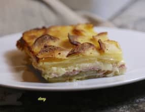 Gratin de pommes de terre jambon fromage