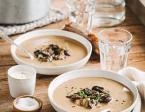 Velouté de cèpes aux châtaignes