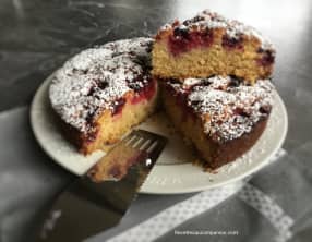 Gâteau moelleux framboises noix de coco