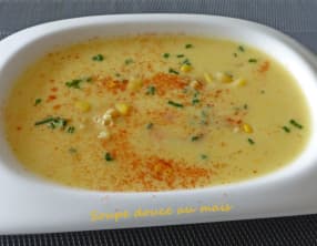 Soupe douce au maïs