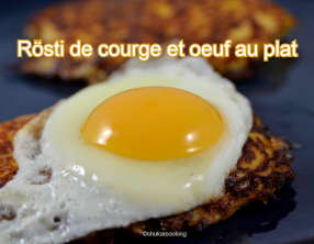 Rösti de courge et œuf au plat